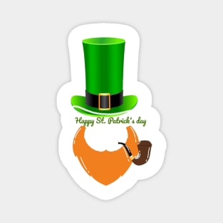 Brown beard st. Patricks day Magnet