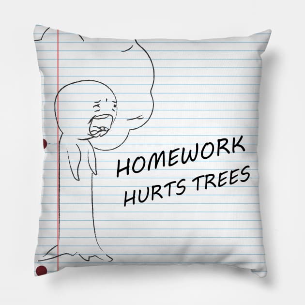 Homework hurts Pillow by Reoryta