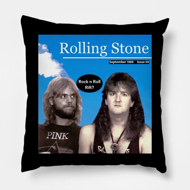 Rock n Roll Rift Pillow by Trubbled Tees