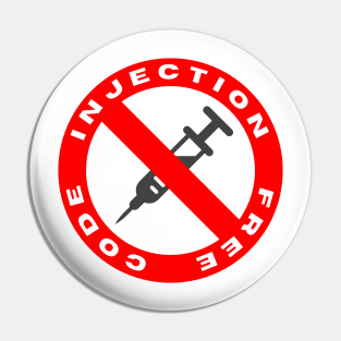 Secure Coding Injection Free Code Badge Pin