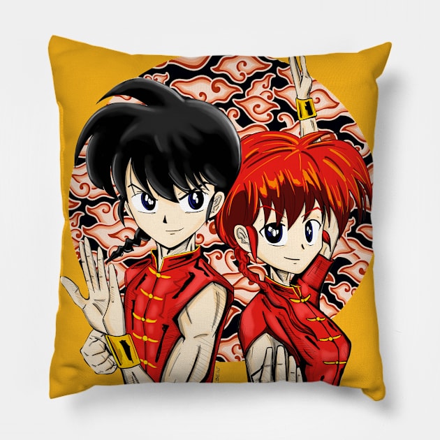 ranma and ranma Pillow by jorge_lebeau