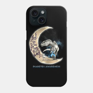 diabetes dinosaur moon Phone Case