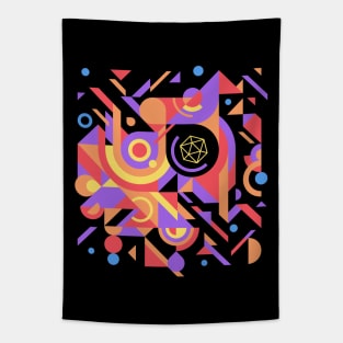 Funky Rainbow D20 Dice Tabletop RPG Tapestry