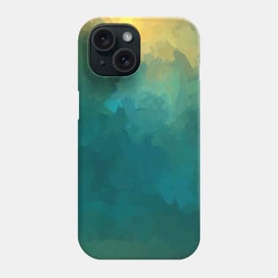 Green Deep Lake Abstract Painting Phone Case