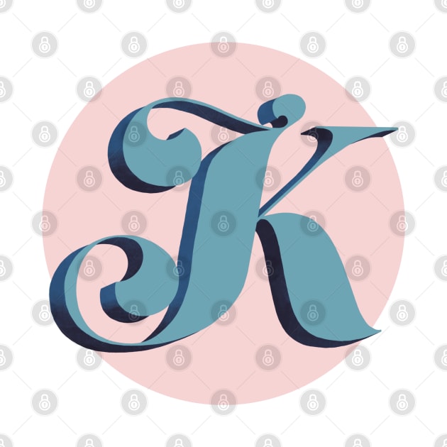 Letter K monogram by ottergirk