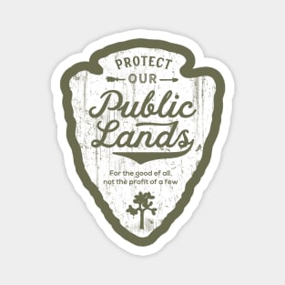 Public Lands White Solid Magnet