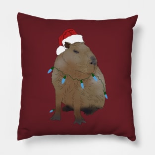 The Holiday Capybara Pillow