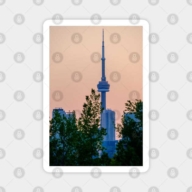 Toronto City Sunset Photograph Magnet by love-fi