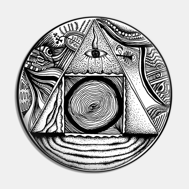 Philosopher’s Stone Hermetic Pin by thealchemistdru