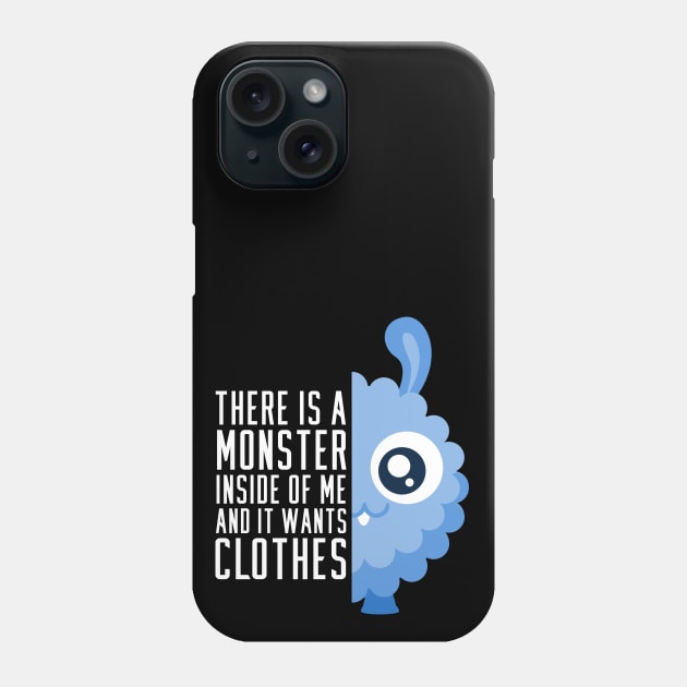 Shopping Monster - Clothes Lover - Cute and Fluffy Phone Case by ArticaDesign