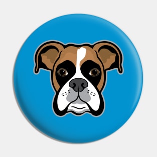 Boxer Dog Face Pin