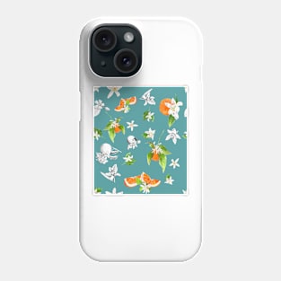 Hand painted orange blossom pattern design Phone Case