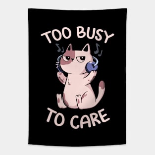 Too Busy to Care Antisocial Cat by Tobe Fonseca Tapestry