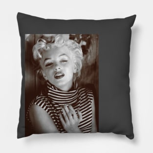 Marilyn Monroe Black and White Portrait Pillow