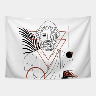 Funny Hipster Greek God Hephaestus Roman God Vulcan Tapestry