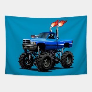 Cartoon monster truck Tapestry