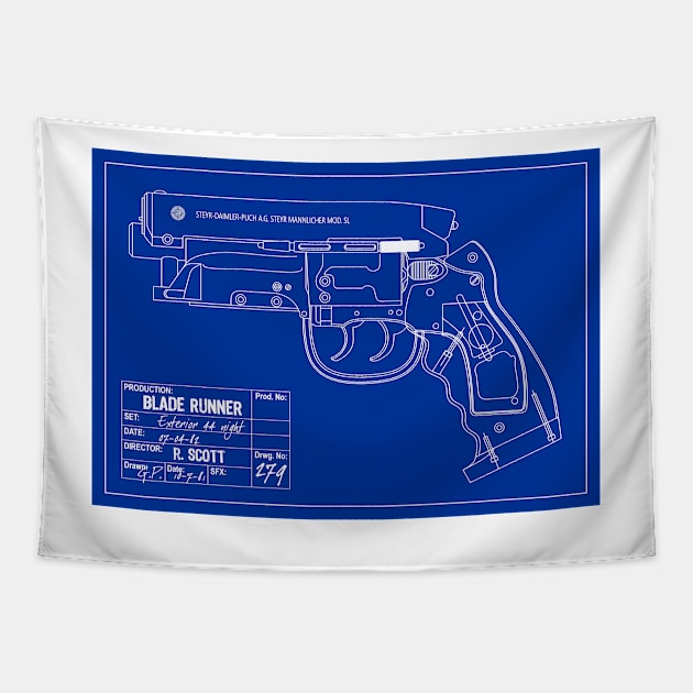 Blade Runner PKD - Dark Blue Tapestry by Blade Runner Thoughts