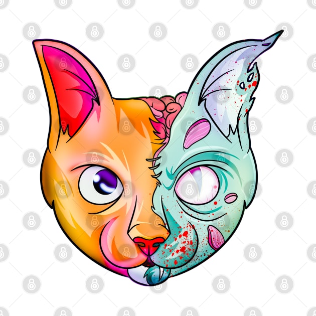 Undead Kitty Cat Zombie by Trendy Black Sheep