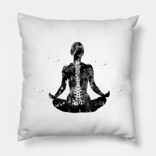 Meditating Woman Pillow