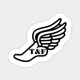 T&F winged foot Magnet