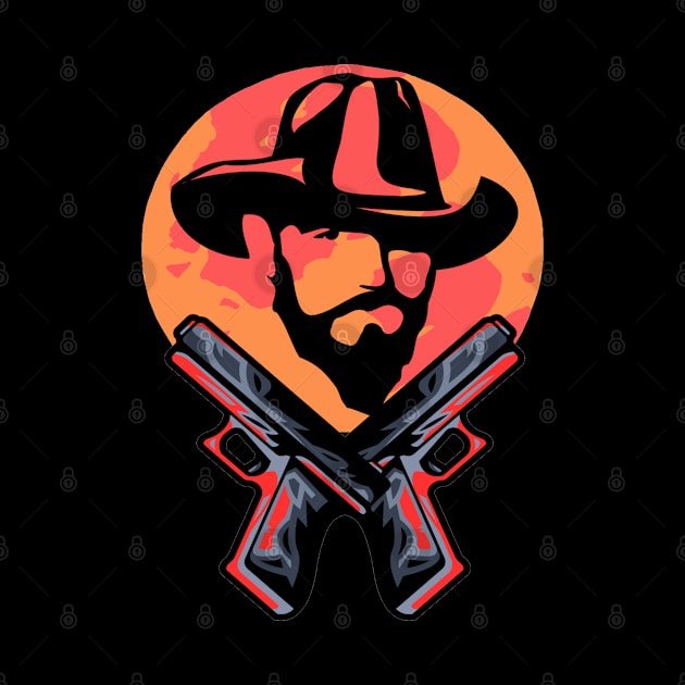 Classic cowboy guns logo by TeeProDesigns