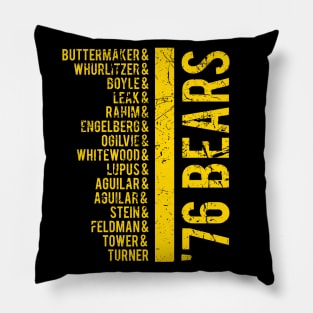 '76 Bears Lineup Pillow