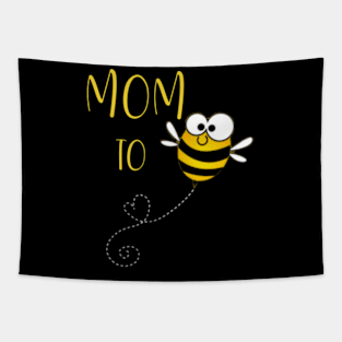 Mom to Bee Shirt, Baby Announcement Tapestry