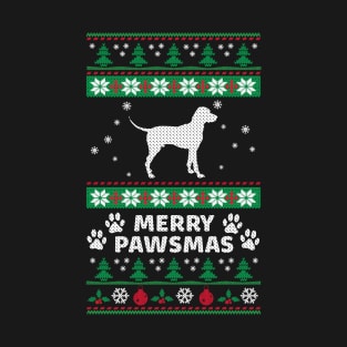 Merry Pawsmas Dalmatian Dog Christmas T-Shirt