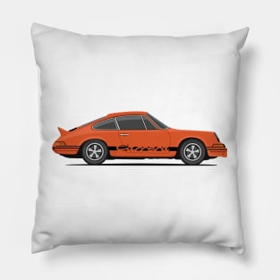 supercar 911 carrera rs turbo 1972 side orange Pillow