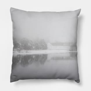 River in Winter Pillow