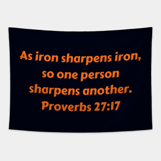 Bible Verse Proverbs 27:17 Tapestry