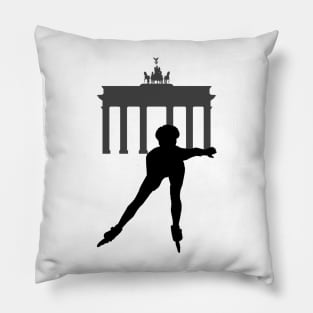 Inline skater with Brandenburg Gate Pillow