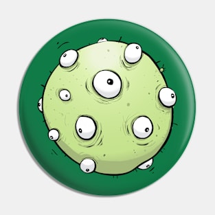 Green Halloween Monster Pin