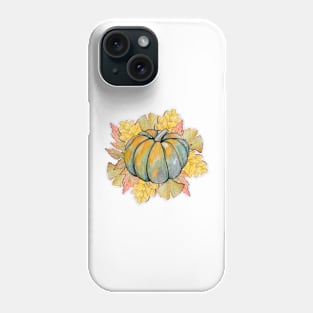 Pumpkin and leaves Phone Case