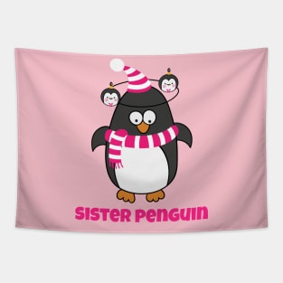 Christmas Penguin Pajama Costume Sister Penguin Shirt Tee T-Shirt Tapestry