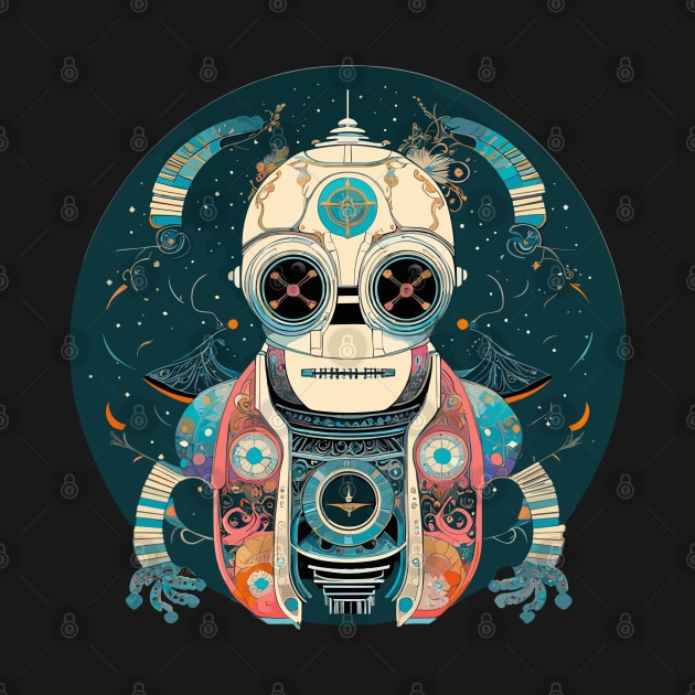 Halloween Techno Skull in a Technicolor Dreamcoat by DanielLiamGill