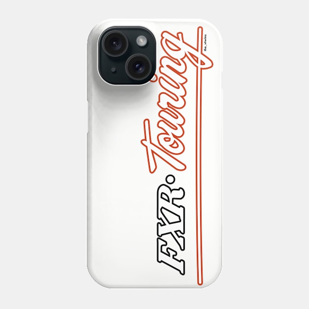 F X R - Touring Solid White Black and Red Phone Case by the_vtwins