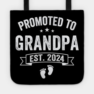 1st Time Grandpa EST 2024 New First Grandpa 2024 T-Shirt Tote