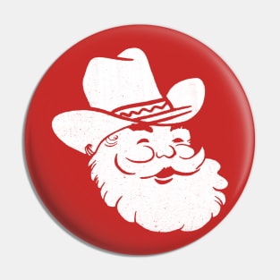 Howdy Santa Western Christmas Pin