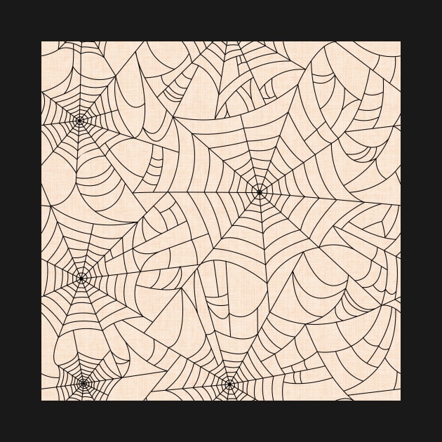 Copy of Spiderwebs - black on ecru by SugarPineDesign