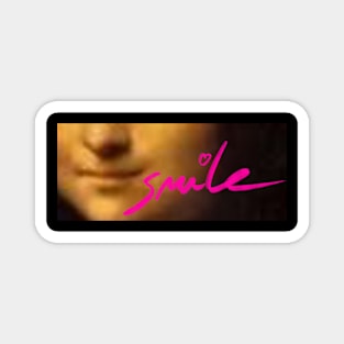 Mona Lisa Smile Pink Magnet