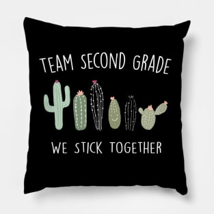 Cactus School Shirt Second Grade Pillow