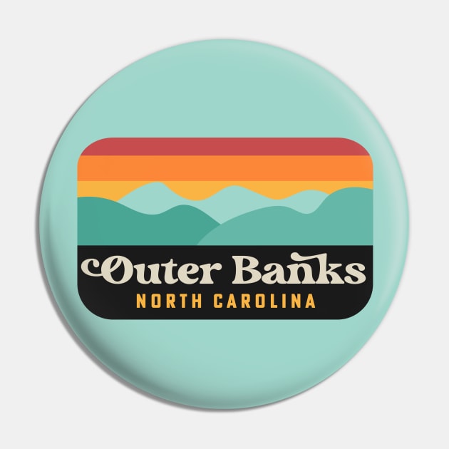 Outer Banks NC Retro OBX North Carolina Pin by PodDesignShop