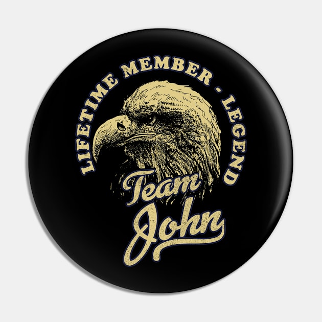 John Name - Lifetime Member Legend - Eagle Pin by Stacy Peters Art