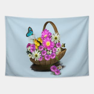 Mother's-Day Spring-Flower Basket Tapestry