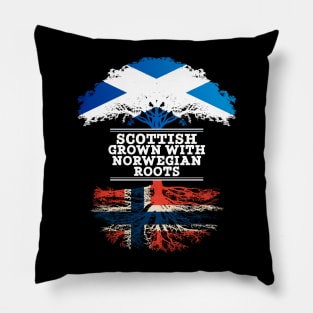 Scottish Grown With Norwegian Roots - Gift for Norwegian With Roots From Norway Pillow