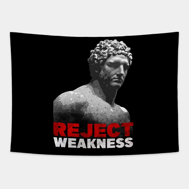 Youthful Hercules - Reject Weakness Tapestry by Embrace Masculinity