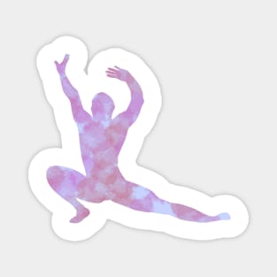 Purple Gymnast/Dancer squat spin Magnet