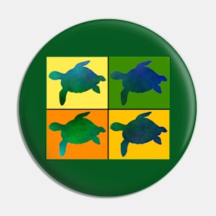 COLOR Tiled Sea Turtles Pin