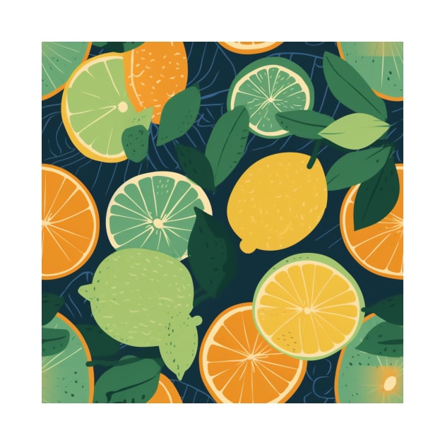 Citrus fruit pattern by bigmomentsdesign